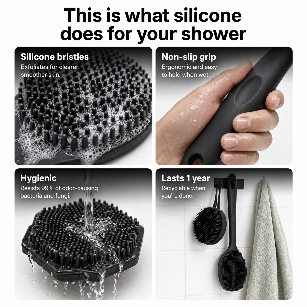 4-in-1 Silicone Bath Set