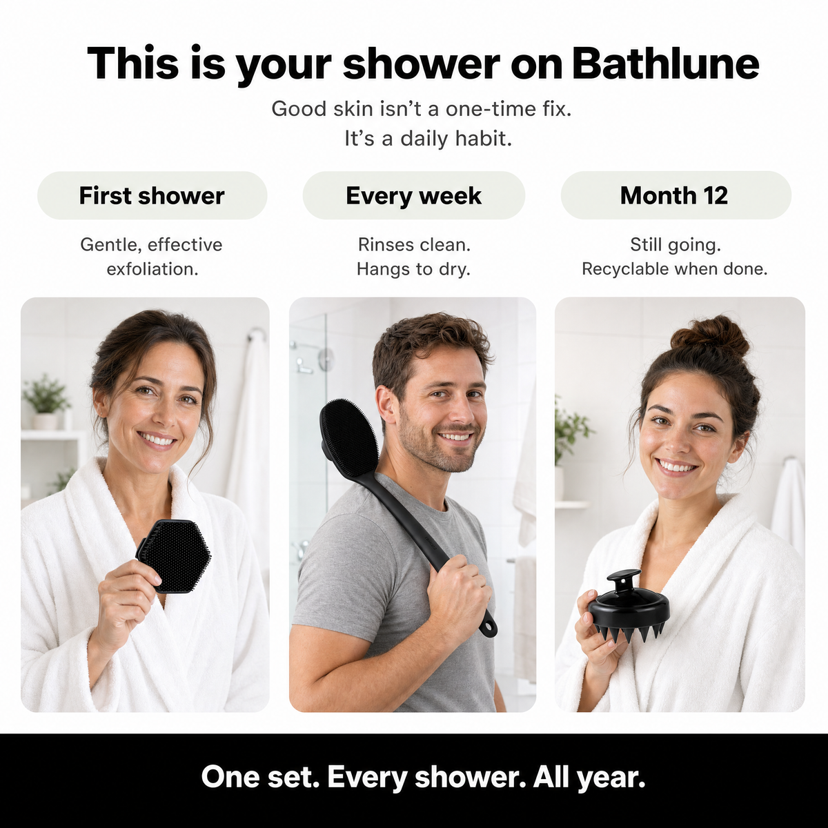 4-in-1 Silicone Bath Set
